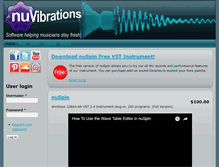 Tablet Screenshot of nuvibrations.com